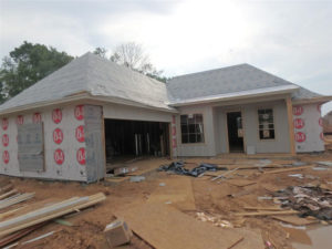 exterior of house under construction