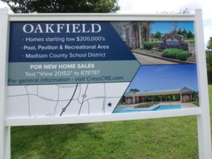 Oakfield sign